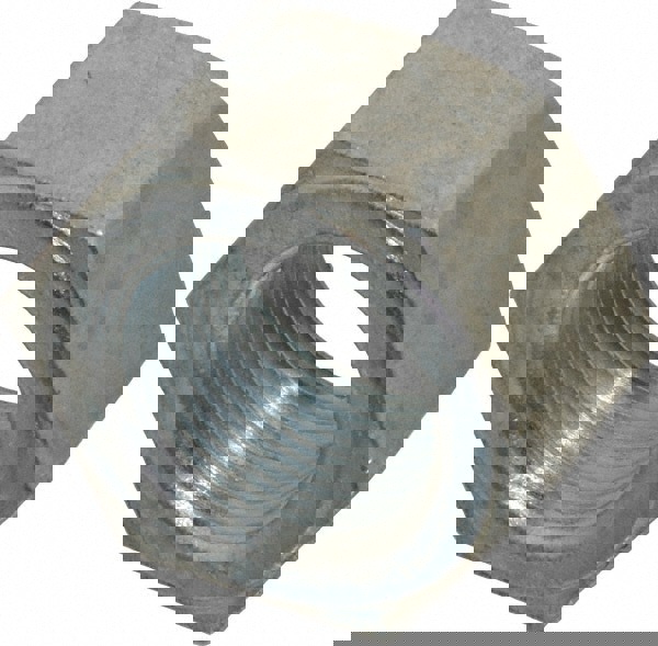 Hex Nut: 1-1/4-12, Grade 2 & A Steel, Clear Zinc Finish