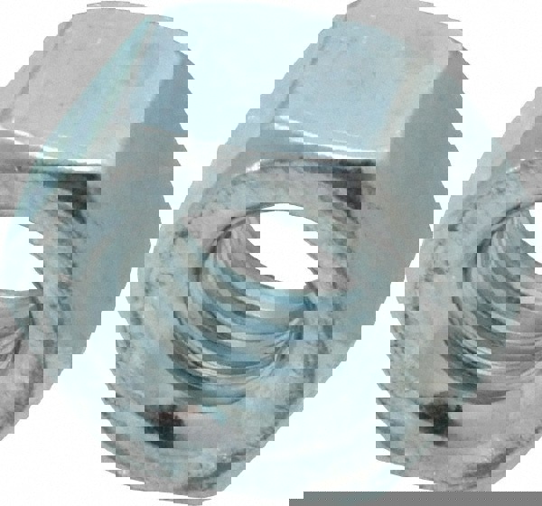 Hex Nut: 5/16-18, Grade A Steel, Zinc Clear Finish