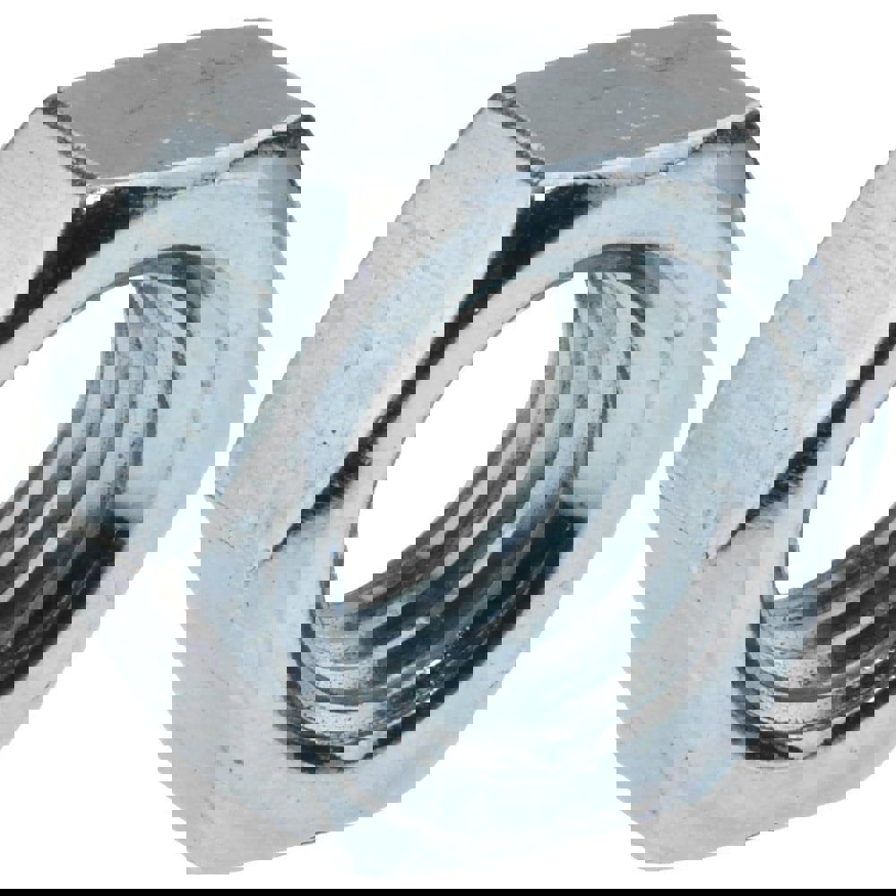 Hex Nut: 3/8-16, Grade 2 Steel, Zinc Clear Finish