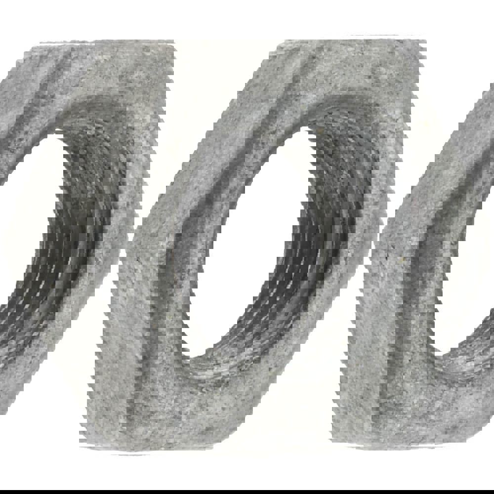 Hex Nut: 3/8-16, Grade A Steel, Hot Dipped Galvanized Finish