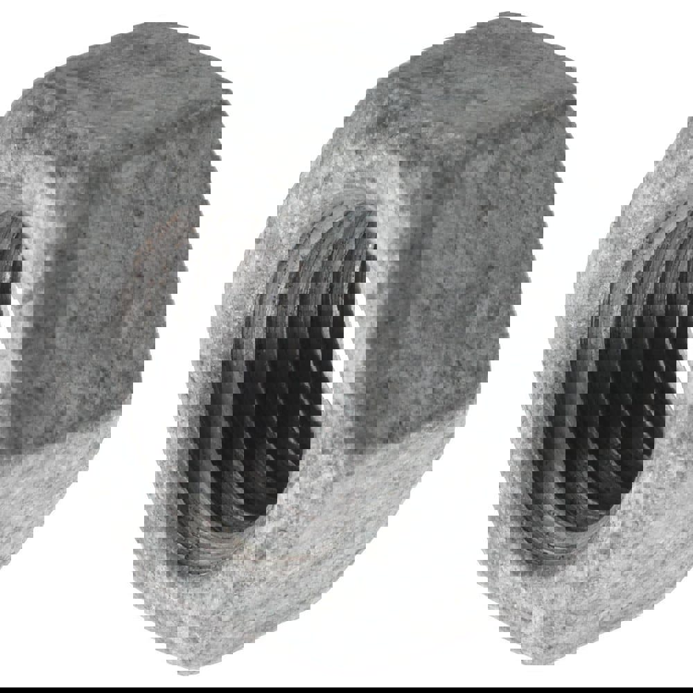 Hex Nut: 1/2-13, Grade A Steel, Hot Dipped Galvanized Finish