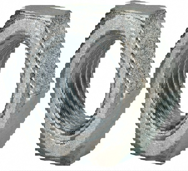 Hex Nut: 2 - 4-1/2, Grade 2 & Grade A Steel, Zinc Clear Finish