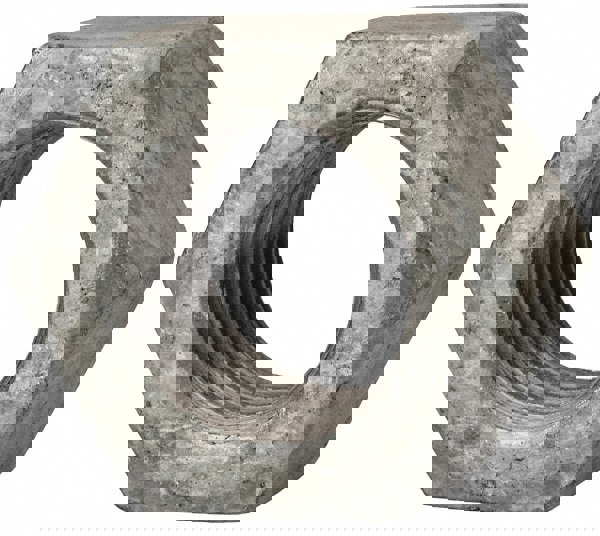 Hex Nut: 2 - 4-1/2, Grade A Steel, Hot Dipped Galvanized Finish