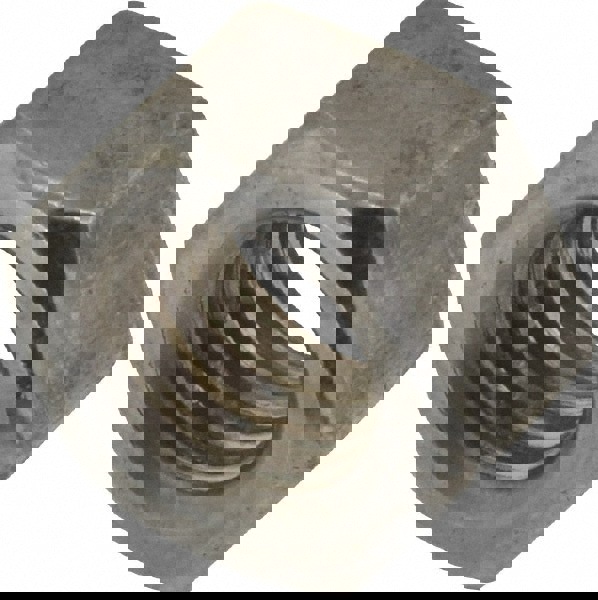 Hex Nut: 3/8-16, Grade 2 Steel, Bright/Uncoated Finish