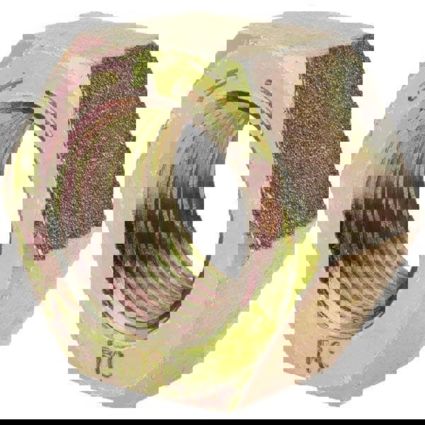 Hex Nut: 1-1/4 - 7, Grade 8 Steel, Zinc Yellow Dichromate Finish