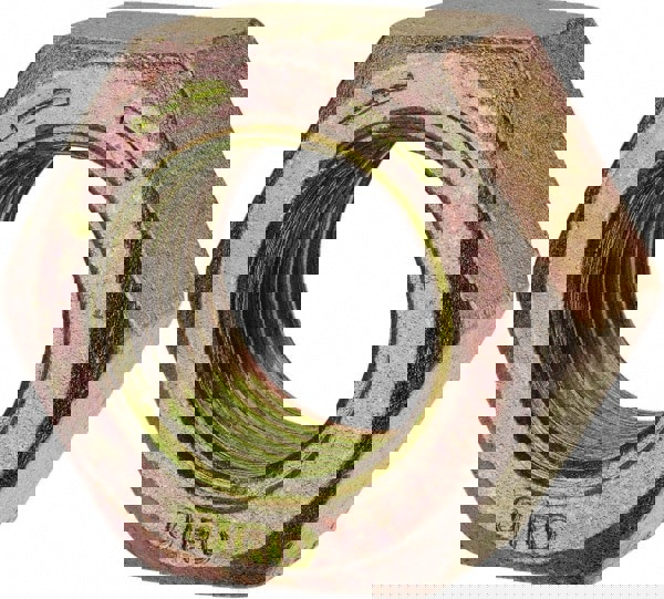 Hex Nut: 1-1/2-6, Grade 8 Steel, Yellow Zinc Dichromate Finish