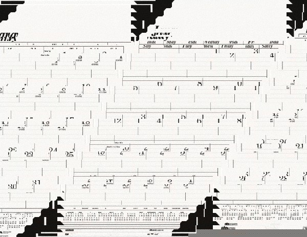 Desk Pad Calendar: 12 Sheets, White Paper