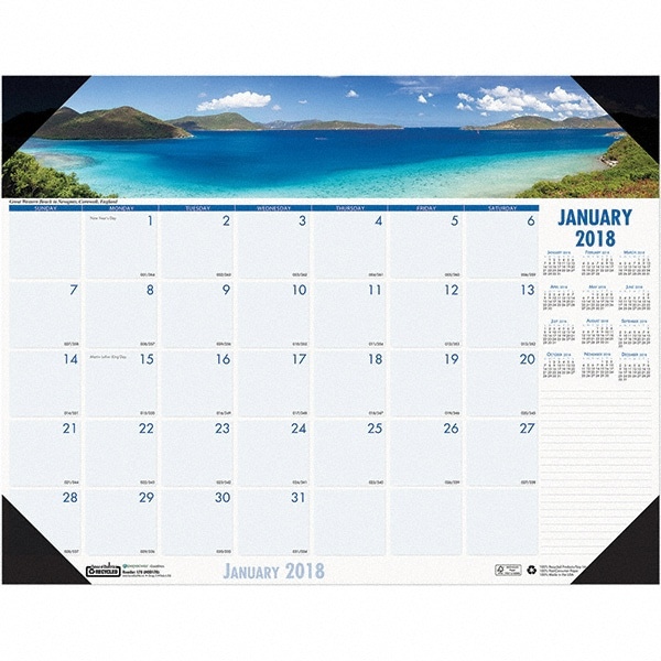 DESK PAD,MNTHLY,COASTLINE