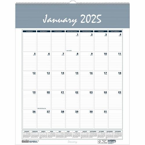 Wall Calendar: 13 Sheets, Planner Ruled