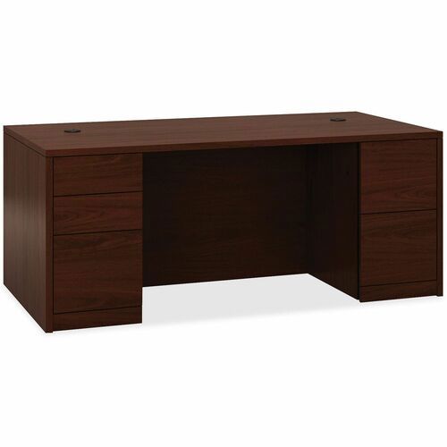 Desk: Woodgrain Laminate, Mahogany