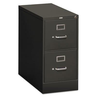 Vertical File Cabinet: 2 Drawers, Steel, Charcoal
