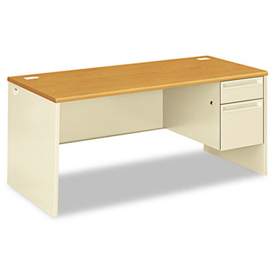 Desk: Steel-Reinforced High-Pressure Laminate, Oak