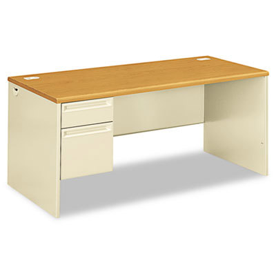 Desk: Steel-Reinforced High-Pressure Laminate, Oak