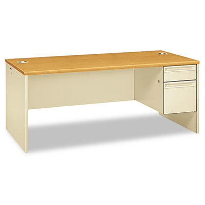 Desk: Steel-Reinforced High-Pressure Laminate, Oak