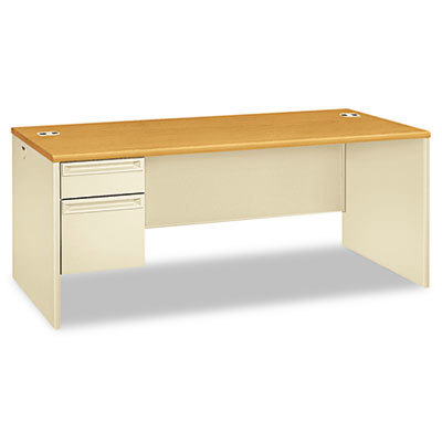Desk: Steel-Reinforced High-Pressure Laminate, Oak