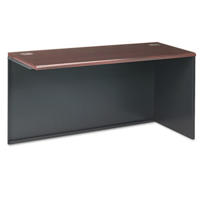 Desk: Steel-Reinforced High-Pressure Laminate, Mahogany