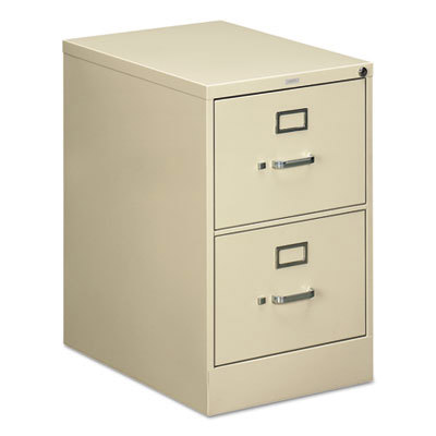 Vertical File Cabinet: 2 Drawers, Steel, Putty
