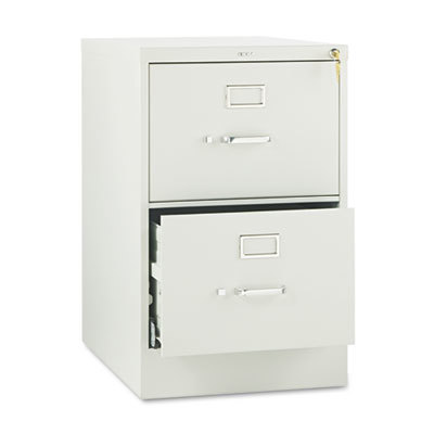 File Cabinet: 2 Drawers, Steel, Light Gray