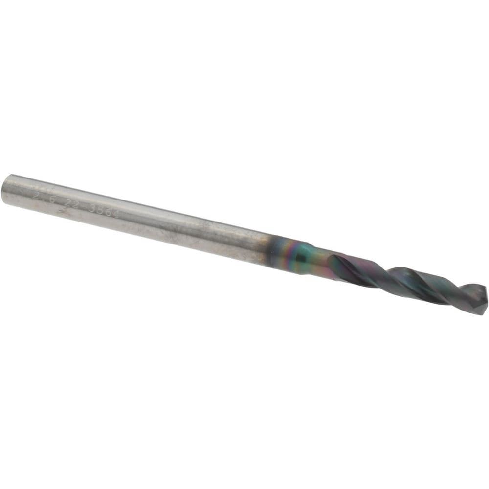Screw Machine Length Drill Bit: 2.60 mm Dia, 140 deg Point, Solid Carbide