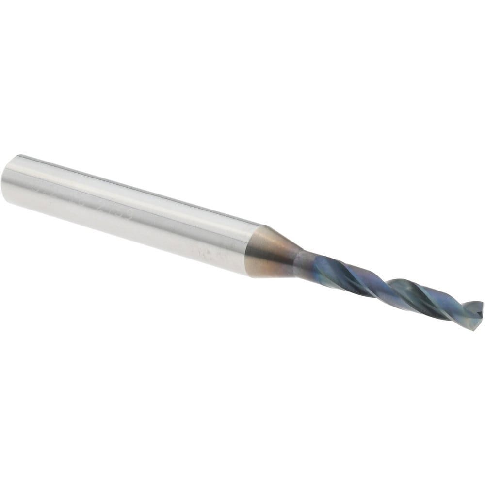 Screw Machine Length Drill Bit: 3.20 mm Dia, 140 deg Point, Solid Carbide