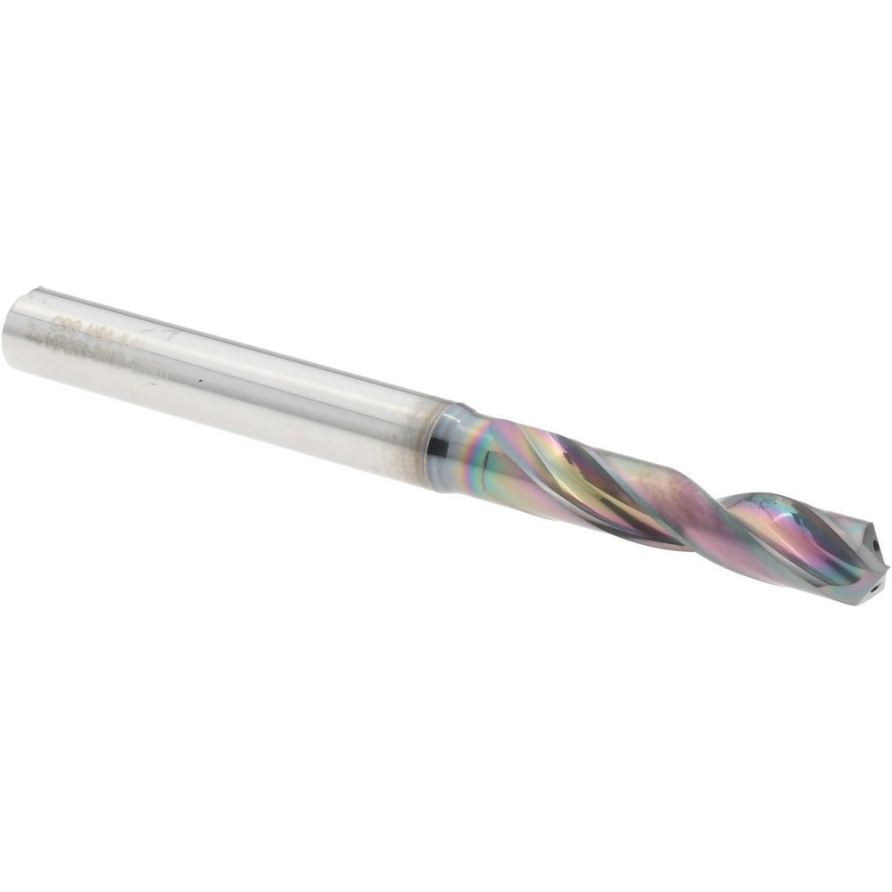 Screw Machine Length Drill Bit: Size #3, 140 deg Point, Solid Carbide