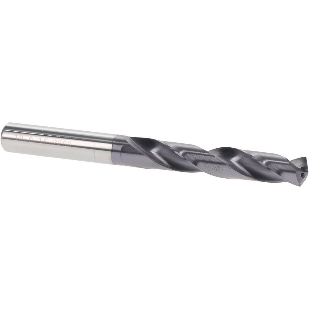Jobber Drill: 10.00 mm Dia, 140 deg Point, Solid Carbide