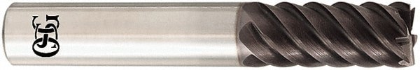Square End Mill: 7/16'' Dia, 1'' LOC, 7/16'' Shank Dia, 2-3/4'' OAL, 6 Flutes, Solid Carbide