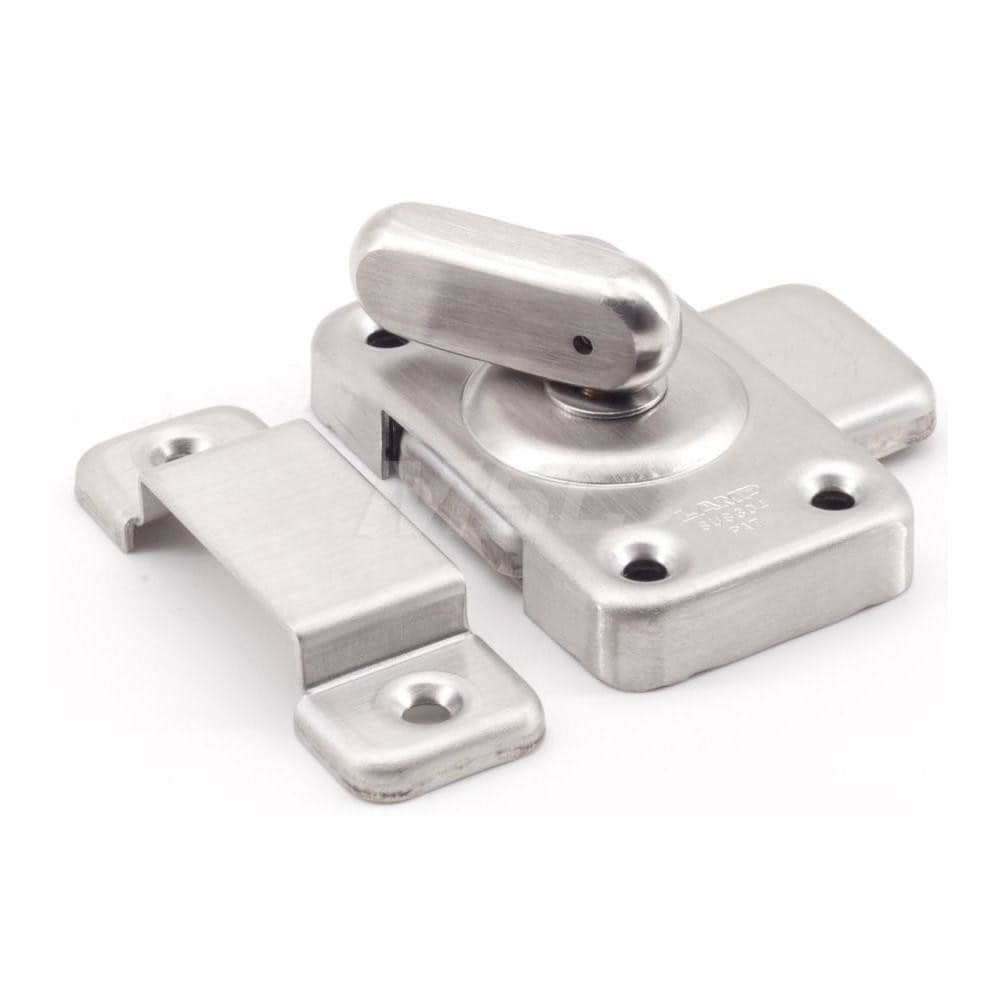 Lever Bolt Door Latch: 24.7 mm OAW, 60 mm OAH, 304 Stainless Steel, Satin Finish