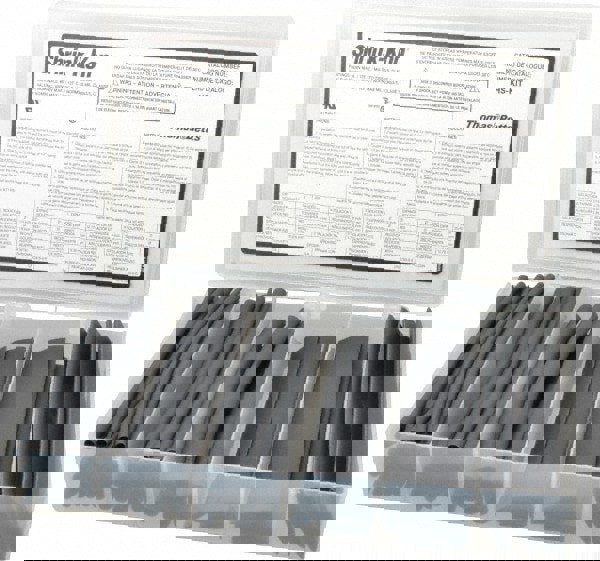 74 Piece, Black, Heat Shrink Electrical Tubing Kit