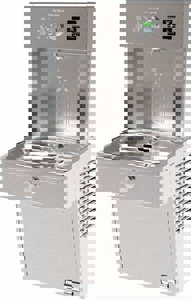 Floor Standing Water Cooler & Fountain: 8 GPH Cooling Capacity