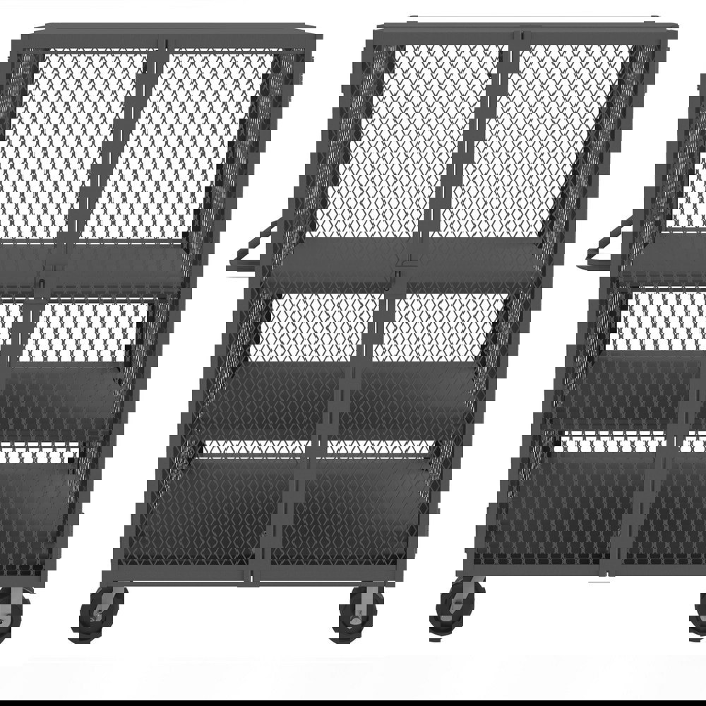 Steel Mesh Security Truck: 2,000 lb Capacity, 2 Shelf