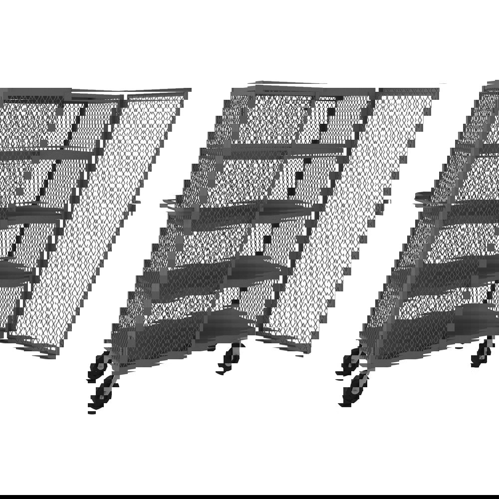 Steel Mesh Security Truck: 2,000 lb Capacity, 4 Shelf