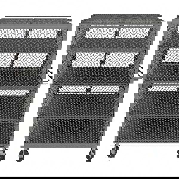 Mesh Security Truck: 2,000 lb Capacity, 4 Shelf