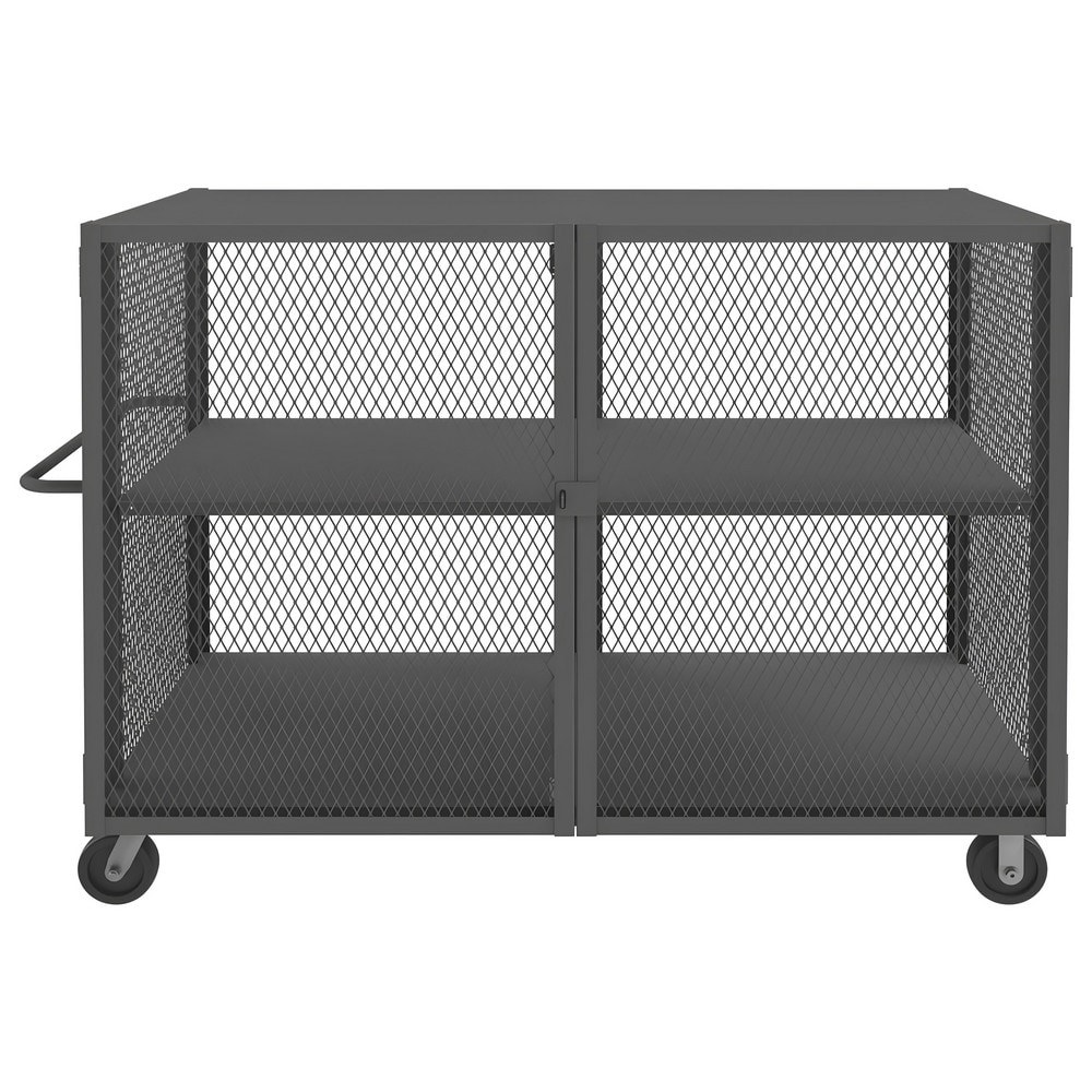 Carts; Cart Type: Security ; Caster Type: 2 Swivel/2 Rigid ; Caster Material: Phenolic ; Material: Steel ; Length (Inch): 80-1/2 ; Height (Inch): 56-7/16