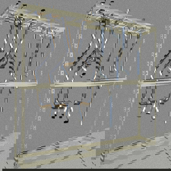 Boltless Hanging Tailpipe Shelving: