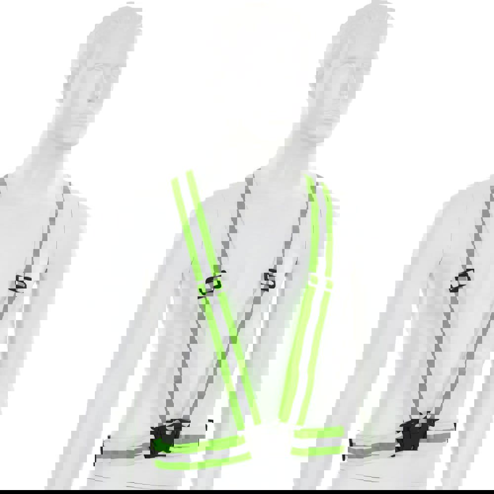 High Visibility Vests; Size: Universal ; Color: Lime ; Closure Type: Pull Over ; Number of Pockets: 0 ; Chest Size (Inch): One Size Fits Most ; Material Composition: Solid