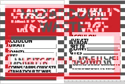 Hazardous Material Label: 