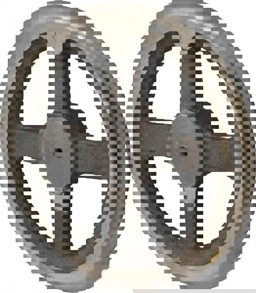 Spoked Straight Handwheel: Cast Iron, Plain Finish