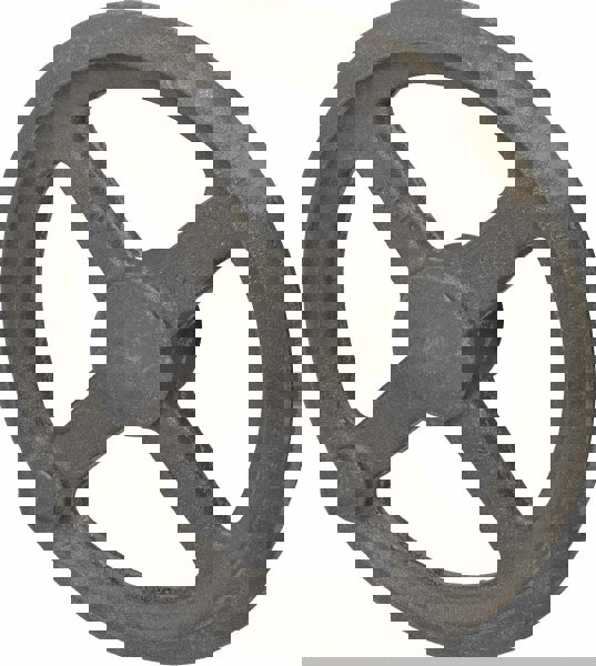 Spoked Straight Handwheel: Cast Iron, Plain Finish