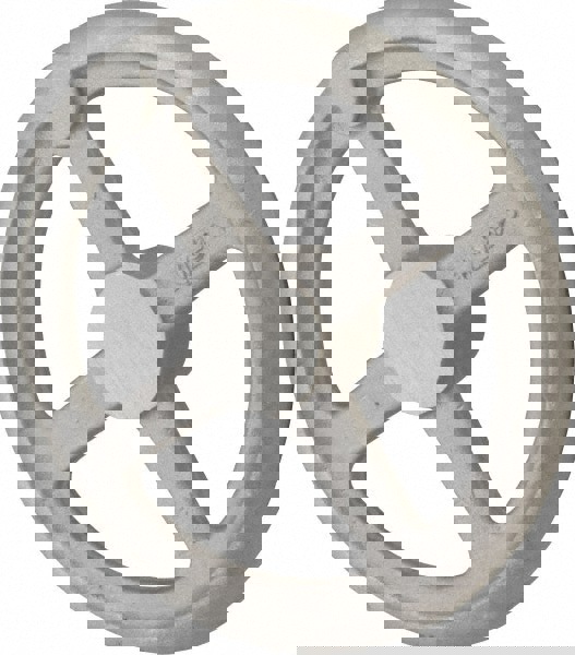 Spoked Straight Handwheel: Aluminum, Plain Finish