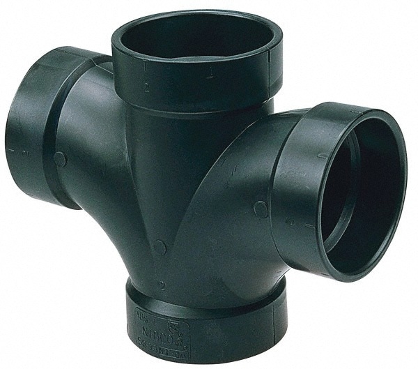 Drain, Waste & Vent Double Sanitary Tee: 1-1/2