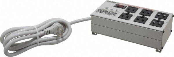 6 Outlets, 120 Volts, 15 Amps, 6' Cord, Power Outlet Strip