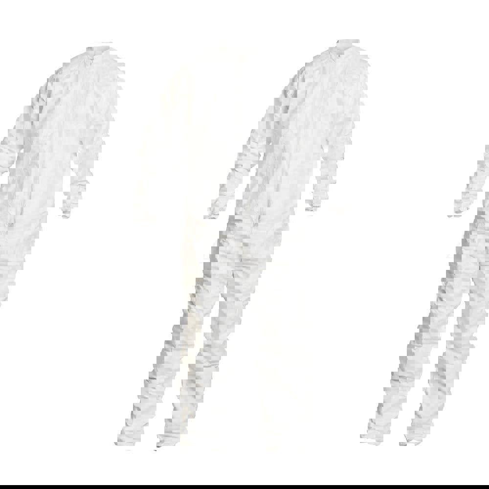 Disposable Coveralls: Size 3X-Large, 1.2 oz, Zipper Closure