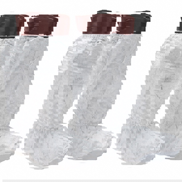 Boot Cover: Size 17, Non Chemical-Resistant, Tyvek IsoClean, White