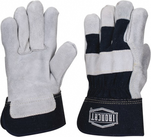 Welding Gloves: Ironcat IC5, Size Large, Uncoated-Coated, Split Cowhide Leather, Pair, for Agriculture, Foundry Operations, Mining & Heavy Construction