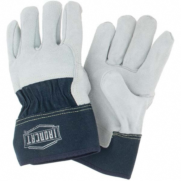 Welding Gloves: Ironcat IC65, Size Large, Uncoated-Coated, Split Cowhide Leather, Pair, for Construction, Metallurgy & General Purpose