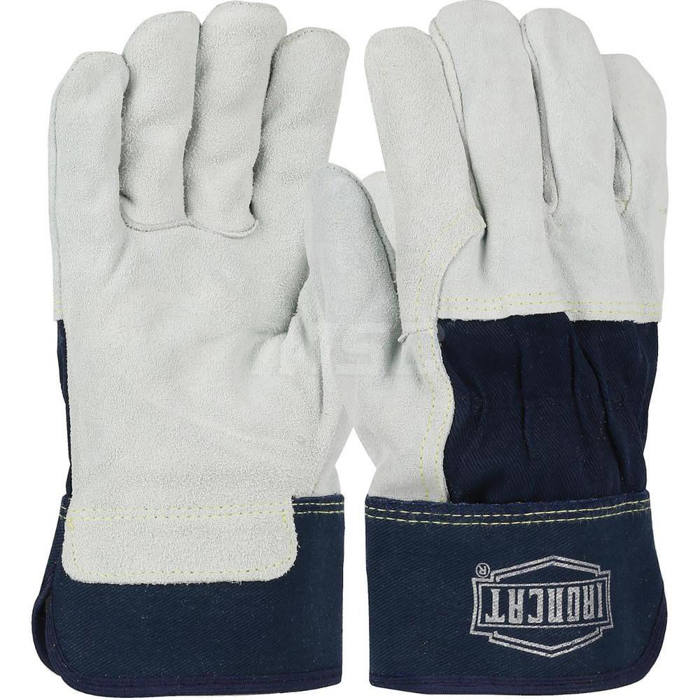 Welding Gloves: Size Medium, Uncoated, Split Cowhide Leather, Mining & Transportation Application