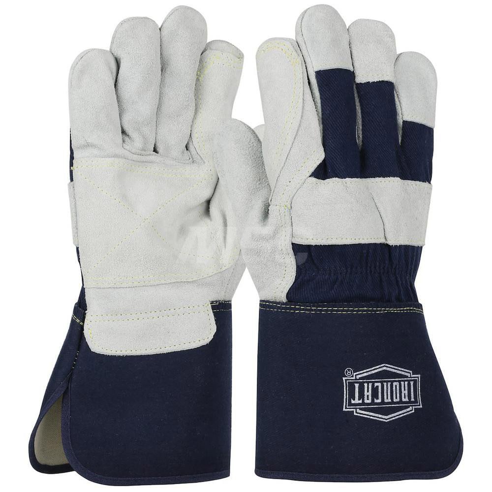 Welding Gloves: Size Large, Uncoated, Split Cowhide Leather, Construction Application