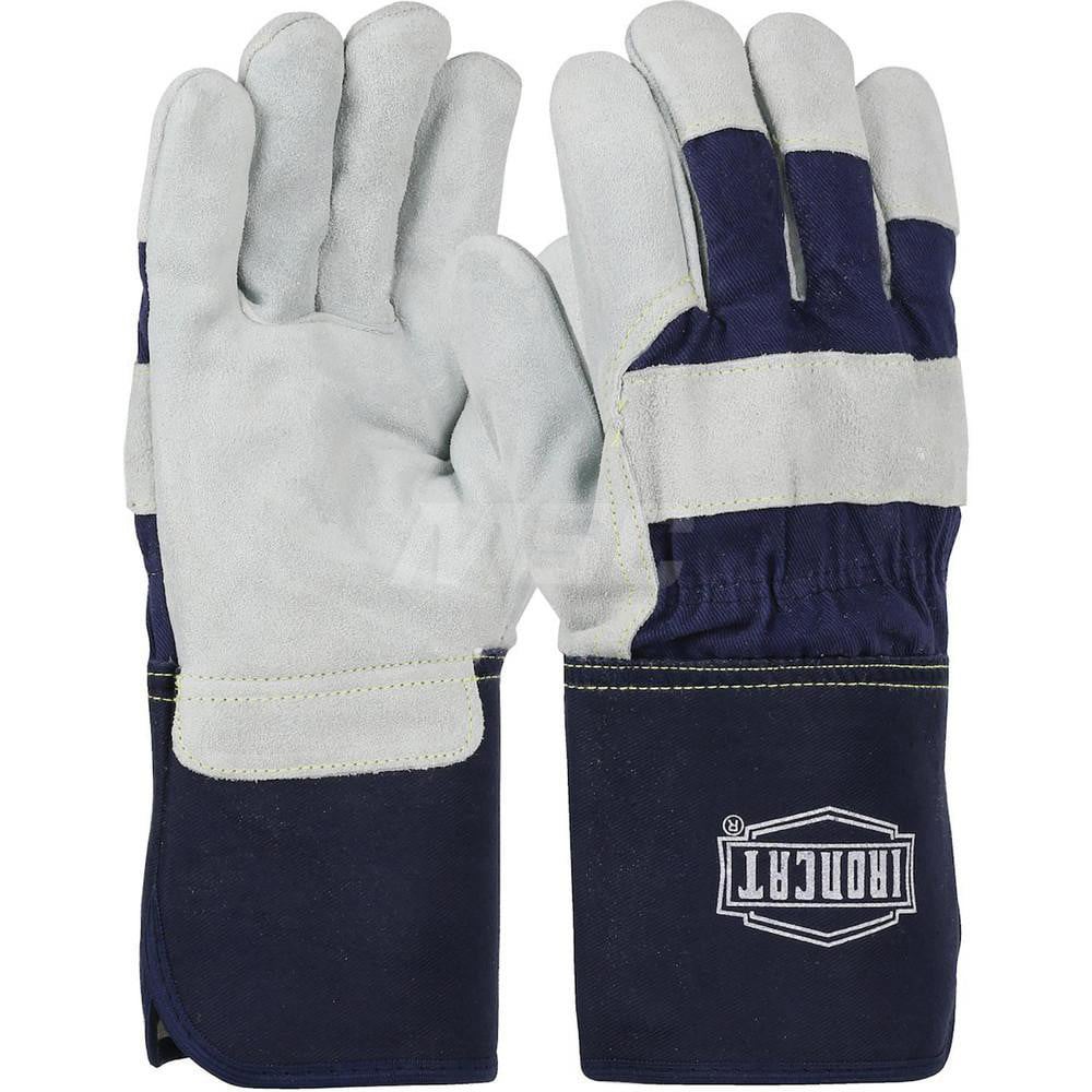Welding Gloves: Size Medium, Uncoated, Split Cowhide Leather, Construction Application