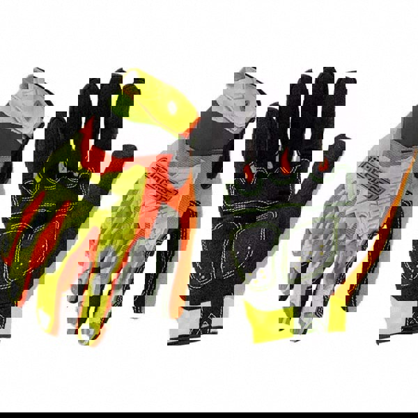 Impact-Resistant Gloves: Size X-Large, ANSI Puncture 3, Suede & Polyester Lined, Suede & Polyester